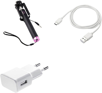 DAKRON Wall Charger Accessory Combo for Moto X4(White)