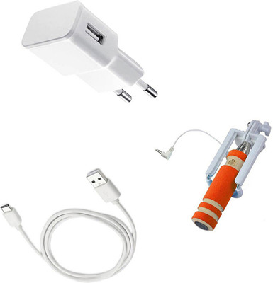 DAKRON Wall Charger Accessory Combo for Sony Xperia X Compact(White)