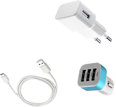 DAKRON Wall Charger Accessory Combo for Sony Xperia XA1 Ultra(White)