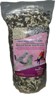 

ROYAL PET Safflower & sunflower seeds bird food 600g | for macaw, cockatiels, parrot and other big pet birds | natural seeds & grains 600 g Dry Bird Food