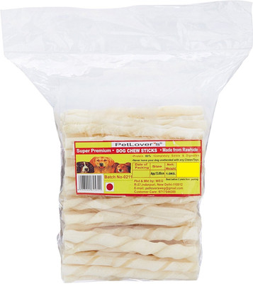 

Pet Lovers White Chew Stick 13cm Chicken Dog Treat(1 kg)