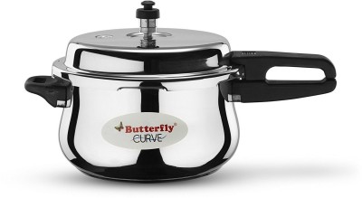Butterfly Curve 3 ltr Induction Bottom Pressure Cooker (Stainless Steel)