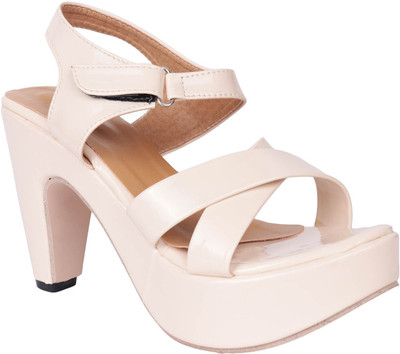 

Do Bhai Women Cream Heels