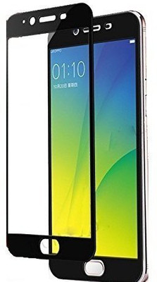SUNNY FASHION Tempered Glass Guard for 9H 5D 0.3mm Toughened Tempered Glass Screen Protector for Oppo A57 - Black(Pack of 1)