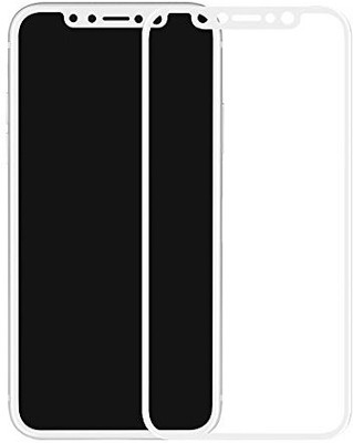 SUNNY FASHION Tempered Glass Guard for 9H 5D 0.3mm Toughened Tempered Glass Screen Protector for Apple iPhone X / 10 - White(Pack of 1)