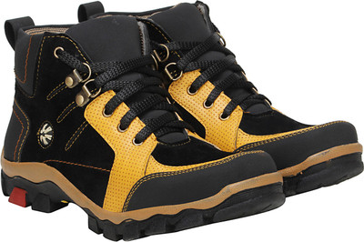

Kraasa Damdar Boots For Men(Black, Yellow