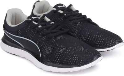 Puma Flex Camo Mesh IDP Running Shoes For Men(Black, Puma black-gray violet-puma white
