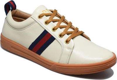 DOC Martin Cream Boston Sneakers For Men(Off White
