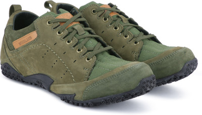 

Woodland Leather Outdoor Shoe For Men(Green, Olive green
