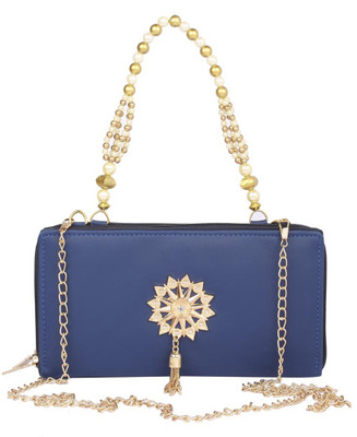 

Aliado Women Casual Blue Leatherette Sling Bag