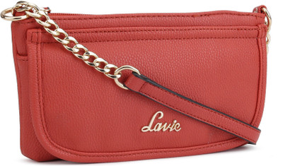 

Lavie Women Casual Red Leatherette Sling Bag