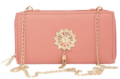 

Aliado Women Casual Orange Leatherette Sling Bag