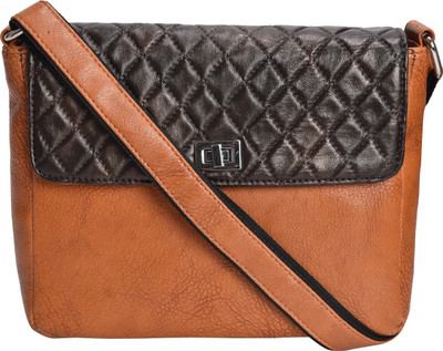 

Tan Ritcher Men & Women Casual, Evening/Party, Formal, Sports Brown, Tan Leatherette Sling Bag