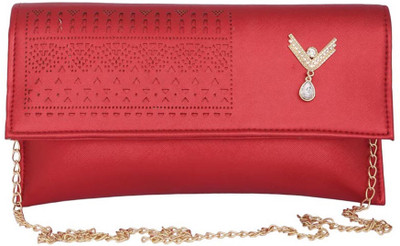 

Aliado Women Casual Red Leatherette Sling Bag