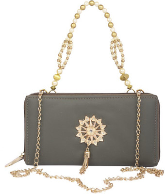 

Aliado Women Casual Grey Leatherette Sling Bag