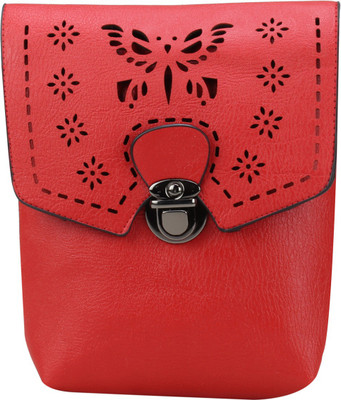 

Aadhunik Libaas Women Casual Red PU Sling Bag