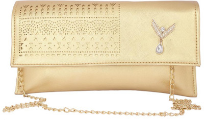 

Aliado Women Casual Gold Leatherette Sling Bag