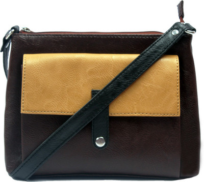 

Bagsy Malone Women Evening/Party Brown PU Sling Bag