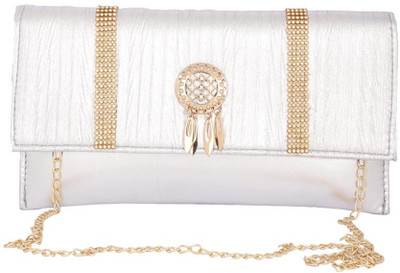 

Aliado Women Casual Silver Leatherette Sling Bag