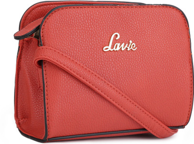 

Lavie Women Casual Red Leatherette Sling Bag
