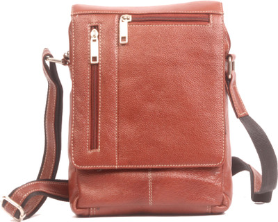 

Wildmount Men & Women Casual Tan Genuine Leather Messenger Bag