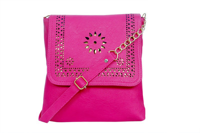 

VKENTERPRISESSERVICES Girls Casual, Evening/Party, Formal Pink Leatherette Sling Bag