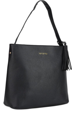 

Remanika Women Casual Black Leatherette Sling Bag