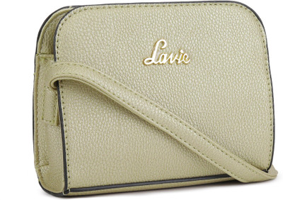 

Lavie Women Casual Gold Leatherette Sling Bag