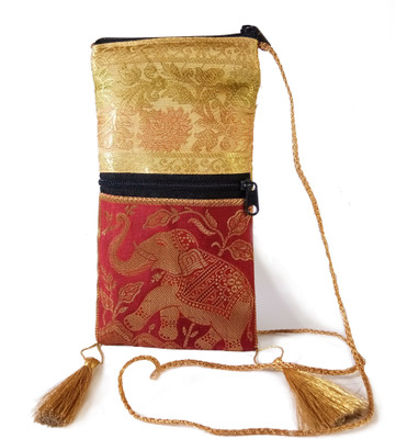 

37 ThirtySeven Women Casual, Evening/Party Red Silk Sling Bag