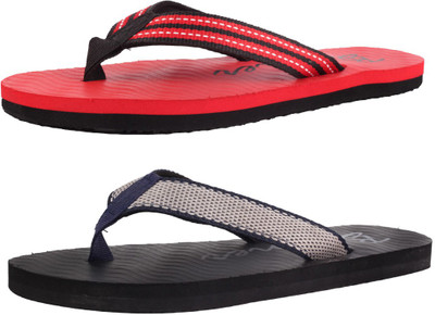 

BURNER Mens 2 Slippers Combo Slippers, Multicolored