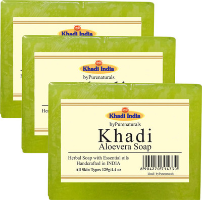 

Khadi byPurenaturals Aloevera Soap -125g Pack of 3(125 g, Pack of 3)