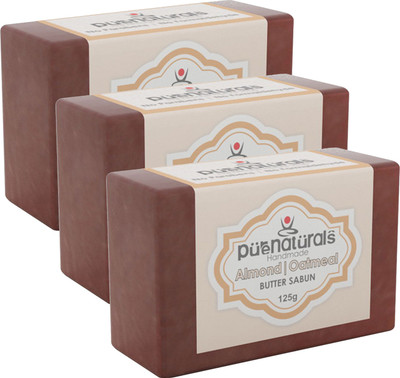

Pure Naturals Purenaturals Butter Soap Almond | Oatmeal - 125g-Set of 3(125 g, Pack of 3)