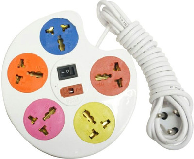 

Bluerider Extension Cord Board with 5 Socket 5 Socket Surge Protector(Multicolor)