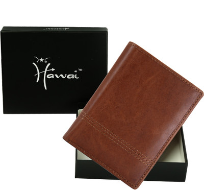 

Hawai Men Brown Genuine Leather Wallet(7 Card Slots)