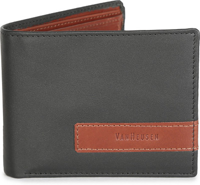

Van Heusen Men Black Genuine Leather Wallet(4 Card Slots)