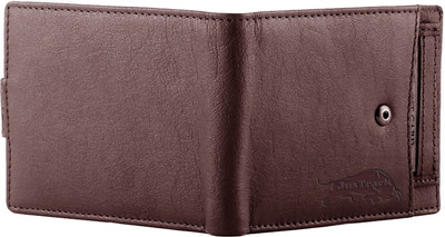 

Justrack Men Brown Genuine Leather Wallet(8 Card Slots)
