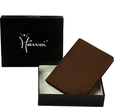 

Hawai Men Brown Genuine Leather Wallet(6 Card Slots)