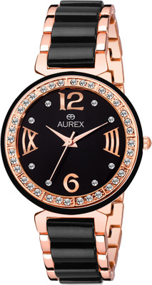 

AUREX AX-LR524-BKB AWESOME SLIM BLACK DIAL GIRL'S Watch - For Women