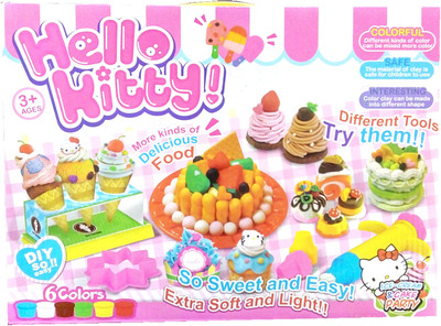 

TALKING GANESHA DIY Ice Cream & Cake Clay Play Set Toy With Real Clay Vending Machine & Clay Tubs, Non Toxic Toy For Kids