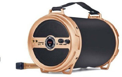 

i ball Karaoke Barrel v2.0 Bluetooth Portable Speaker With Free Wireless MIC & Remote Built in FM Radio 120 GB MP3 Player(Golden, 26 Display)