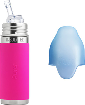 

Pura 9 oz Insulated Stainless Steel Bottle with Silicone Straw - 260 ml(Pink)
