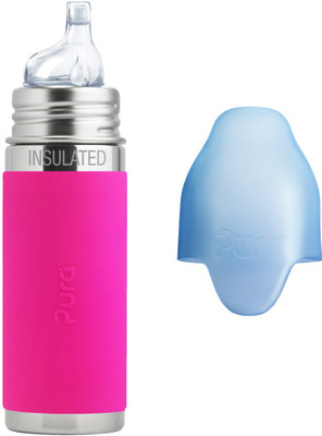 

Pura 9 oz Insulated Stainless Steel with Silicone Toddler Sippy Cup - 260 ml(Pink)