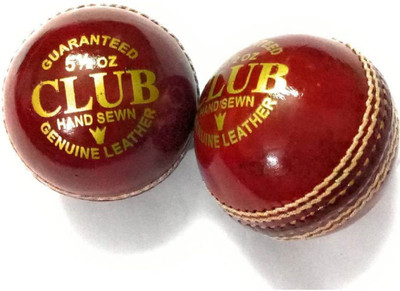 

QUINERGYS ™ Striker Top Grade CLUB 2 Part Balls Set of 2 Cricket Leather Ball Cricket Leather Ball(Pack of 2, Red)