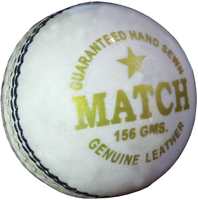 

QUINERGYS ® Authentic Water Resistant Sports Test Star Red Cricket Ball Yorker Test Waterproof Cricket Leather Ball(Pack of 1, White)