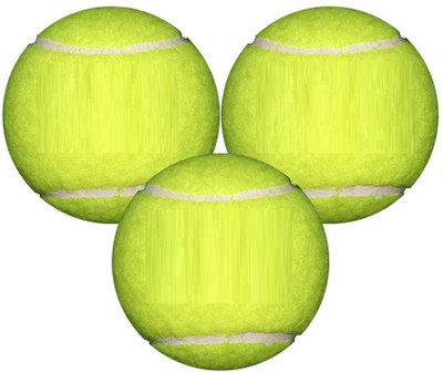 

QUINERGYS ™ Sports Tournament Outdoor Cricket Ball Cricket Tennis Ball(Pack of 3, Yellow), Yellow-type-016