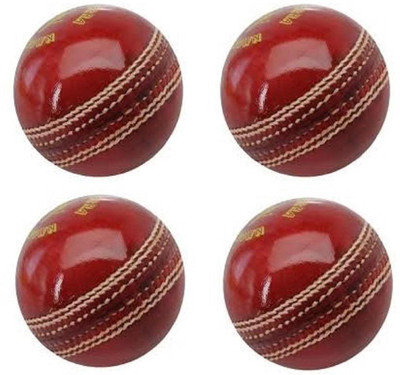 

QUINERGYS ™ Original & Branded Match Leather Cricket Ball 2 Part Cricket Leather Ball(Pack of 4, Red)