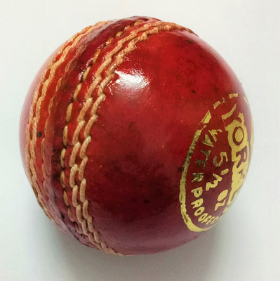 

QUINERGYS ® Waterproofed Cricket Ball Sting Alum Tanned Leather - Official Size & Weight Pacer Hand- Seamed Cricket Leather Ball(Pack of 1, Red)
