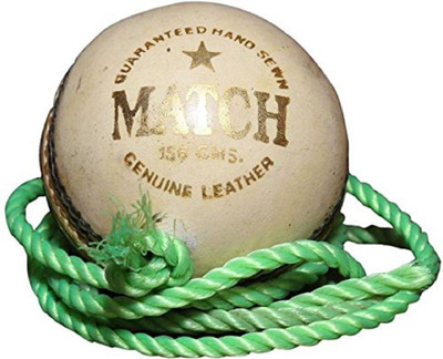 

QUINERGYS ™ Hanging Ball for Practice Cricket Ball Cricket Leather Ball(Pack of 1, White), Cream