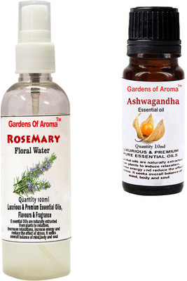 

Gardens Of Aroma Rosemary Floral Water And Ashwagandha Essential Oil(110 ml)