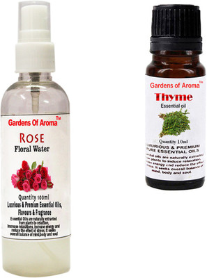 

Gardens Of Aroma Rose Floral Water And Thyme Essential Oil(110 ml)